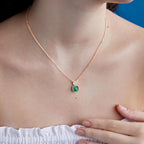 Emerald Cut Round Rose Silver Yellow Gold CZ Brass Pendant Chain Bulk