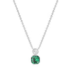Emerald Cut Round Rose Silver Yellow Gold CZ Brass Pendant Chain Bulk