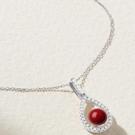Classic Teardrop Rose Silver Gold CZ Anti Tarnish Brass Necklace Bulk