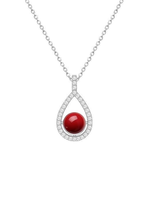 Classic Teardrop Rose Silver Gold CZ Anti Tarnish Brass Necklace Bulk