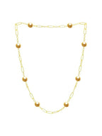Designer Paperclip Chain Rose Silver Gold Pearl Brass Necklace Bulk