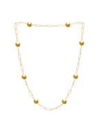 Designer Paperclip Chain Rose Silver Gold Pearl Brass Necklace Bulk