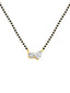 Modern Black Beads Rose Silver Gold Plated CZ Brass Mangalsutra Bulk