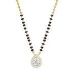 Designer Teardrop Rose Silver Yellow Gold CZ Brass Mangalsutra Bulk