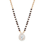 Designer Teardrop Rose Silver Yellow Gold CZ Brass Mangalsutra Bulk