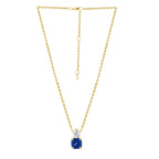 Elegant Cushion-Cut Rose Silver Yellow Gold CZ Brass Pendant Chain Bulk