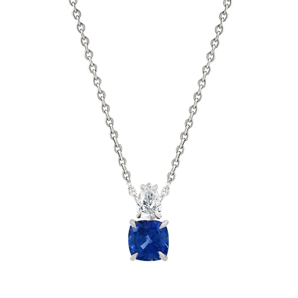 Elegant Cushion-Cut Rose Silver Yellow Gold CZ Brass Pendant Chain Bulk