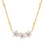 Elegant Floral Rose Silver Gold CZ Anti Tarnish Brass Necklace Bulk