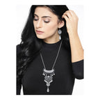 Oxidised German Silver Tribal CZ Beads Necklace Earring Bulk