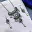 Oxidised German Silver Tribal CZ Beads Necklace Earring Bulk