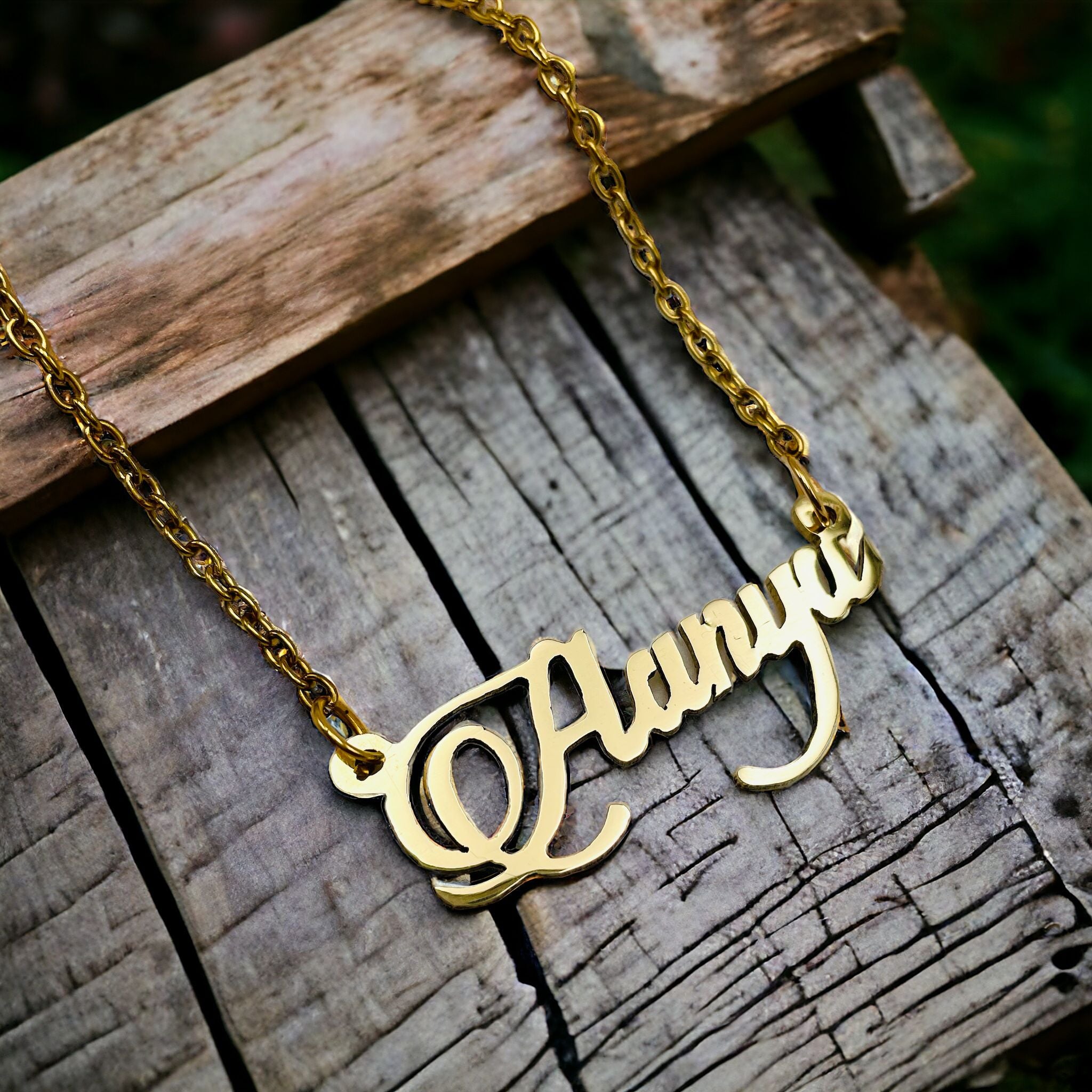 Copper Gold Personalized Customized Letter Name Necklace Chain Bulk
