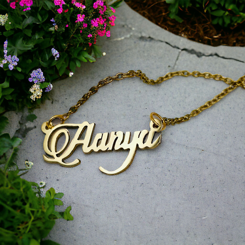 Copper Gold Personalized Customized Letter Name Necklace Chain Bulk