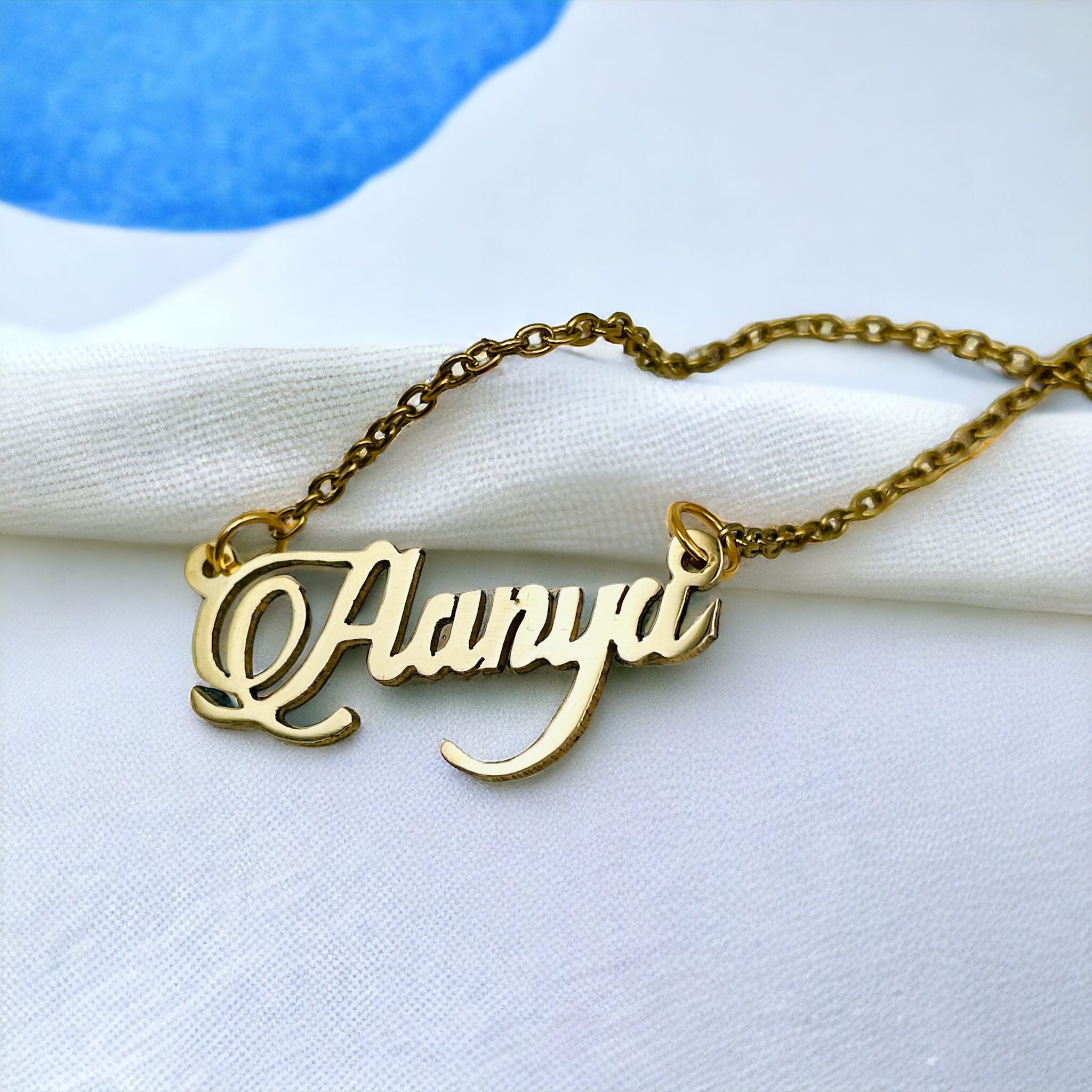 Copper Gold Personalized Customized Letter Name Necklace Chain Bulk