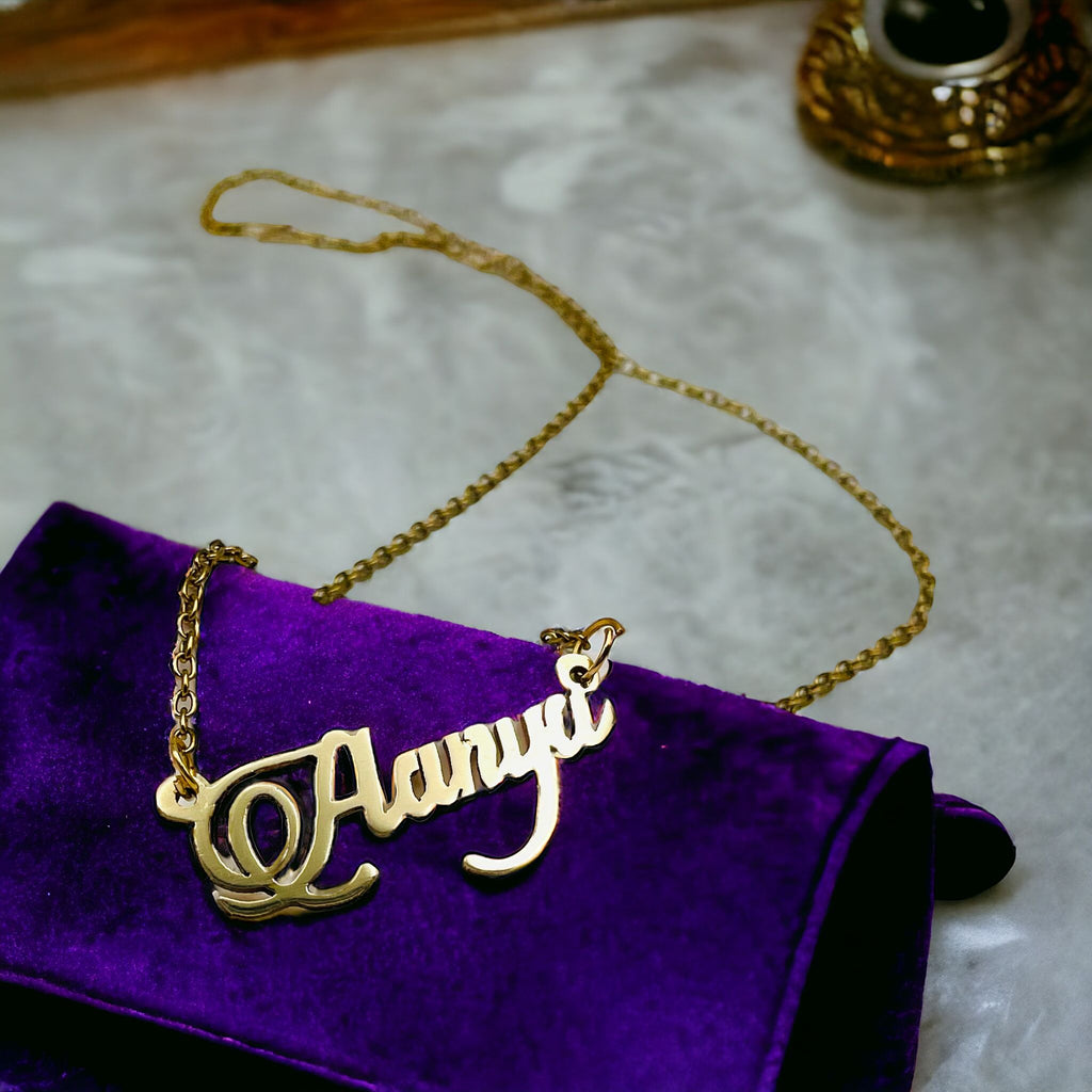 Copper Gold Personalized Customized Letter Name Necklace Chain Bulk