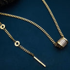 Stainless Steel Gold Plain Drum Necklace For Women Bulk