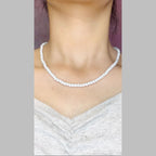 Simple Pearl White 18K Gold Anti Tarnish Necklace For Women Bulk