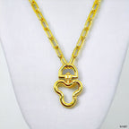 Mickey Mouse 18K Gold Anti Tarnish Link Pendant Chain Necklace Bulk