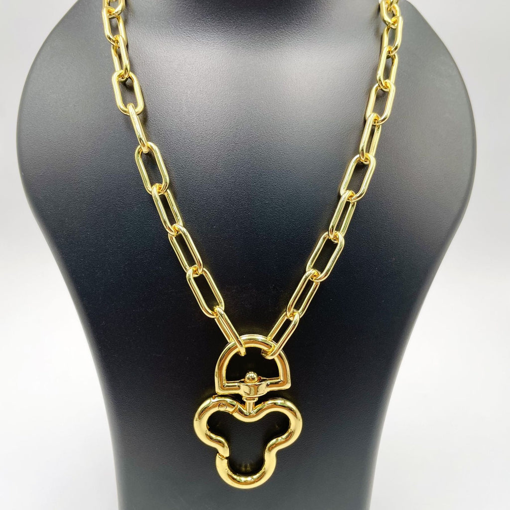Mickey Mouse 18K Gold Anti Tarnish Link Pendant Chain Necklace Bulk