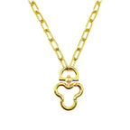 Mickey Mouse 18K Gold Anti Tarnish Link Pendant Chain Necklace Bulk