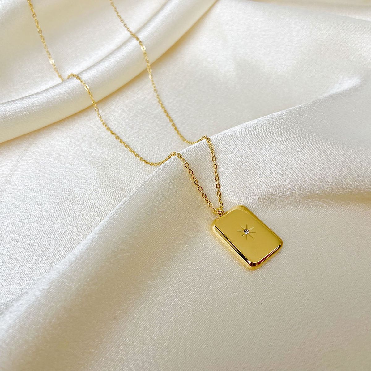 Star CZ Gold Anti Tarnish Stainless Steel Necklace Pendant Chain Bulk Secondary image