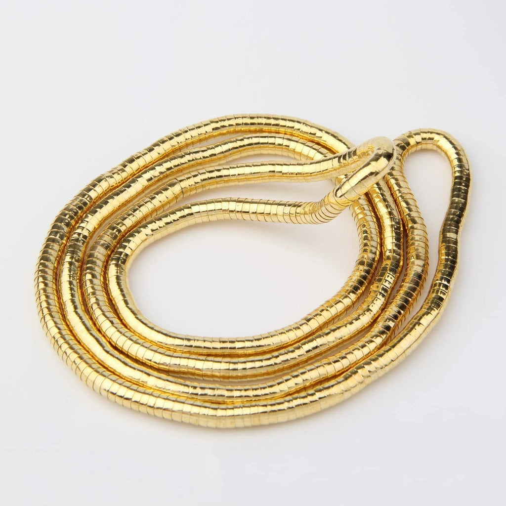 18K Gold Anti Tarnish Long Continue Snake Necklace For Women Bulk