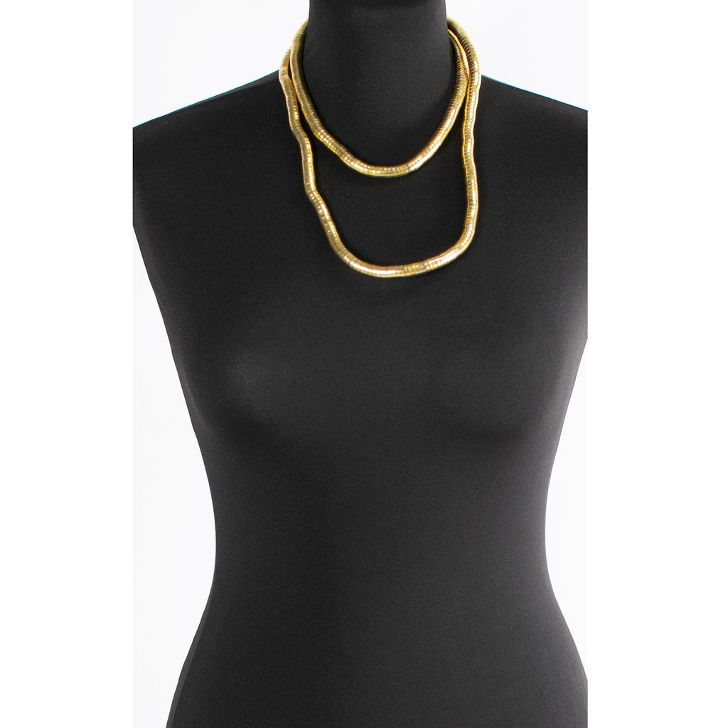 18K Gold Anti Tarnish Long Continue Snake Necklace For Women Bulk