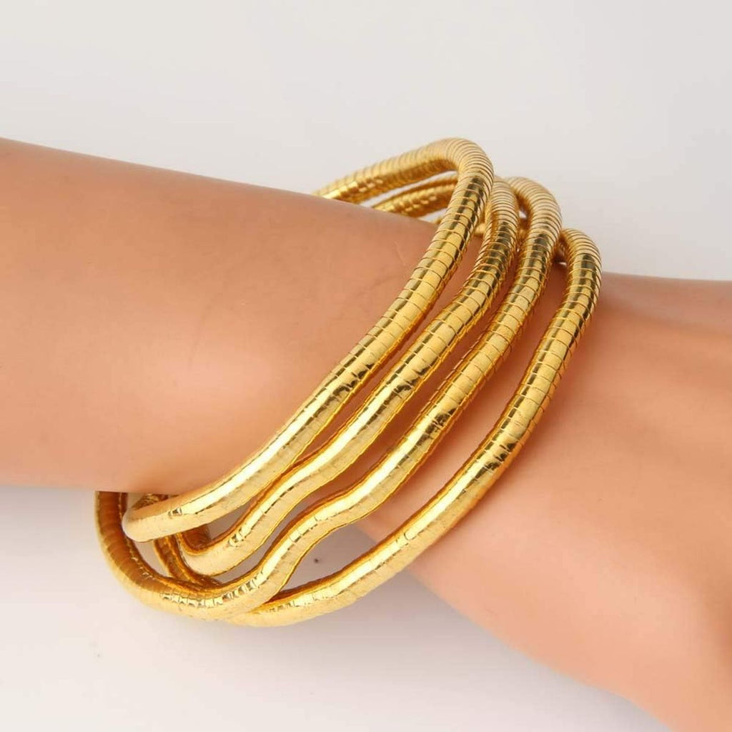 18K Gold Anti Tarnish Long Continue Snake Necklace For Women Bulk