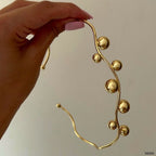 Balls 18K Gold Anti Tarnish Choker Hasli Necklace For Women Bulk