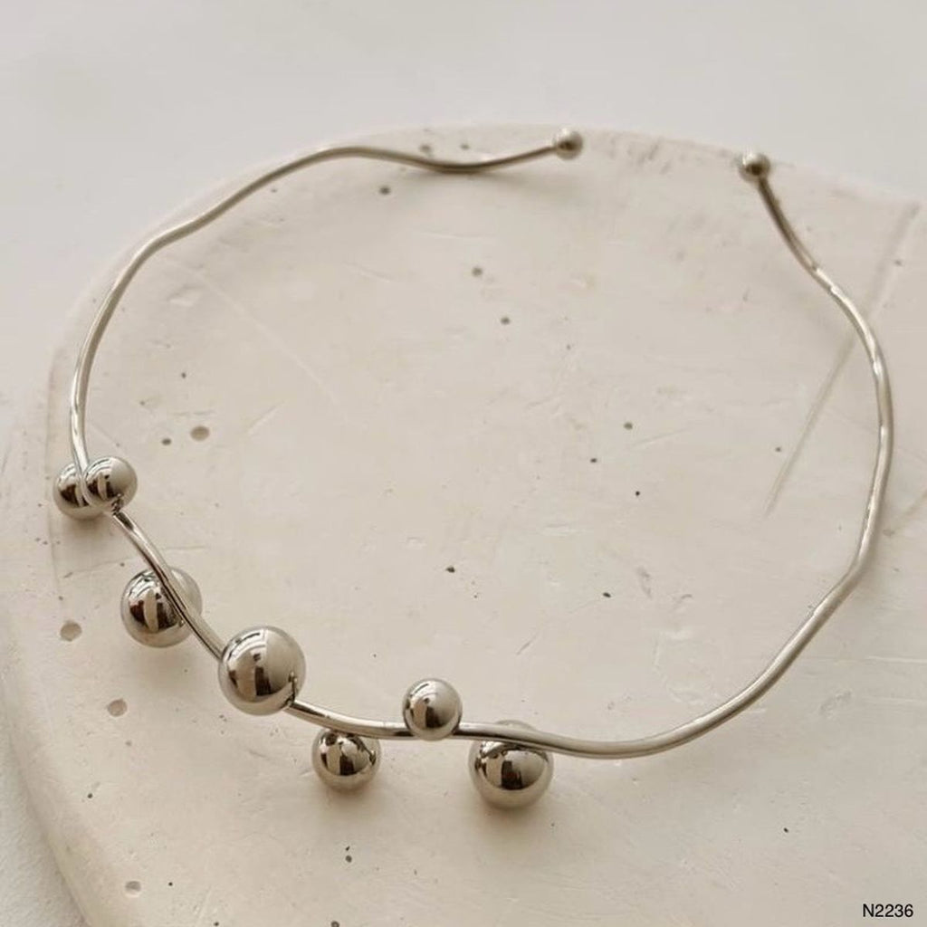 Balls 18K Gold Anti Tarnish Choker Hasli Necklace For Women Bulk