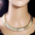 Snake 18K Gold Anti Tarnish Choker Hasli Necklace For Women Bulk