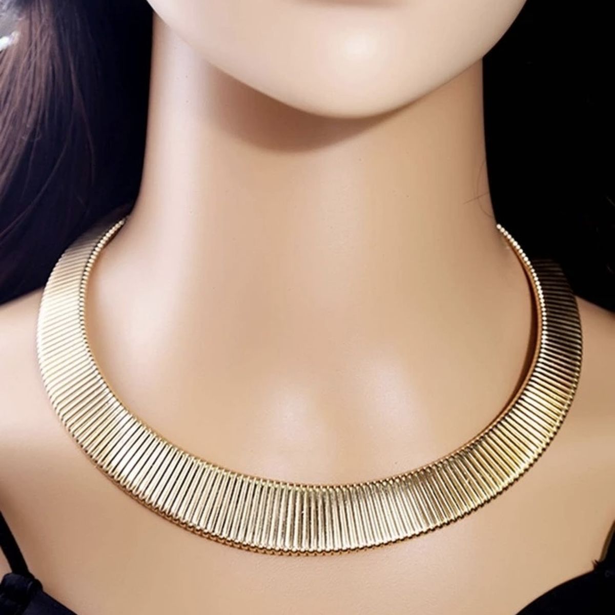 Snake 18K Gold Anti Tarnish Choker Hasli Necklace For Women Bulk
