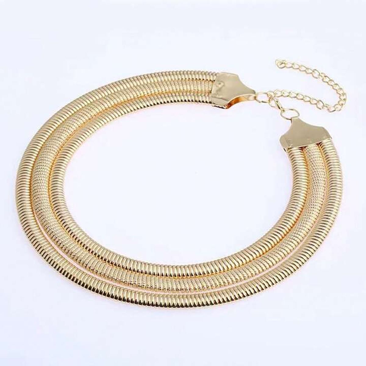 Snake Layer 18K Gold Anti Tarnish Choker Hasli Necklace For Women Main image