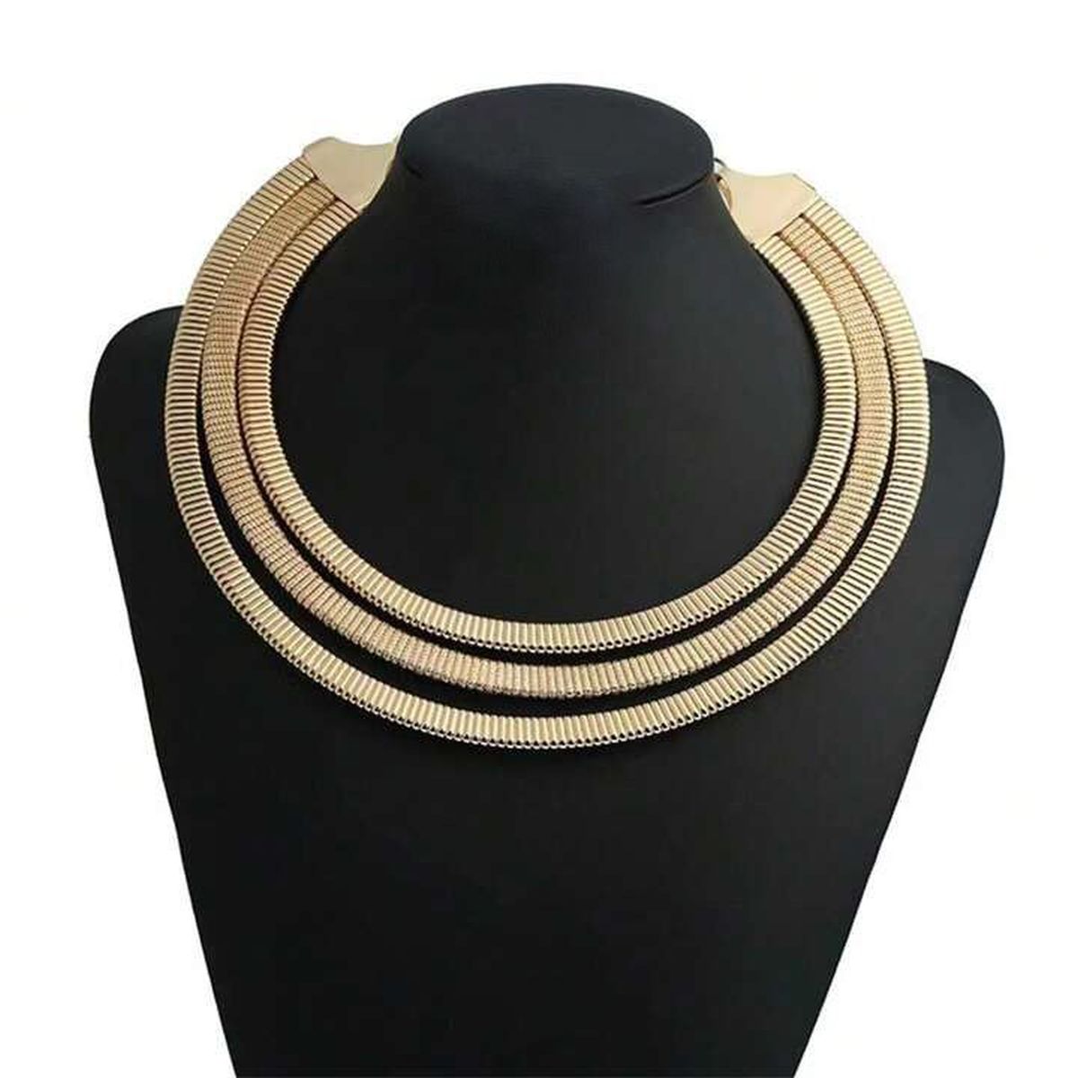 Snake Layer 18K Gold Anti Tarnish Choker Hasli Necklace For Women Secondary image