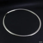 Silver Anti Tarnish Snake Choker Hasli Necklace For Women Bulk