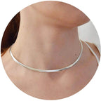 Silver Anti Tarnish Snake Choker Hasli Necklace For Women Bulk