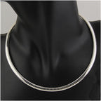 Silver Anti Tarnish Snake Choker Hasli Necklace For Women Bulk