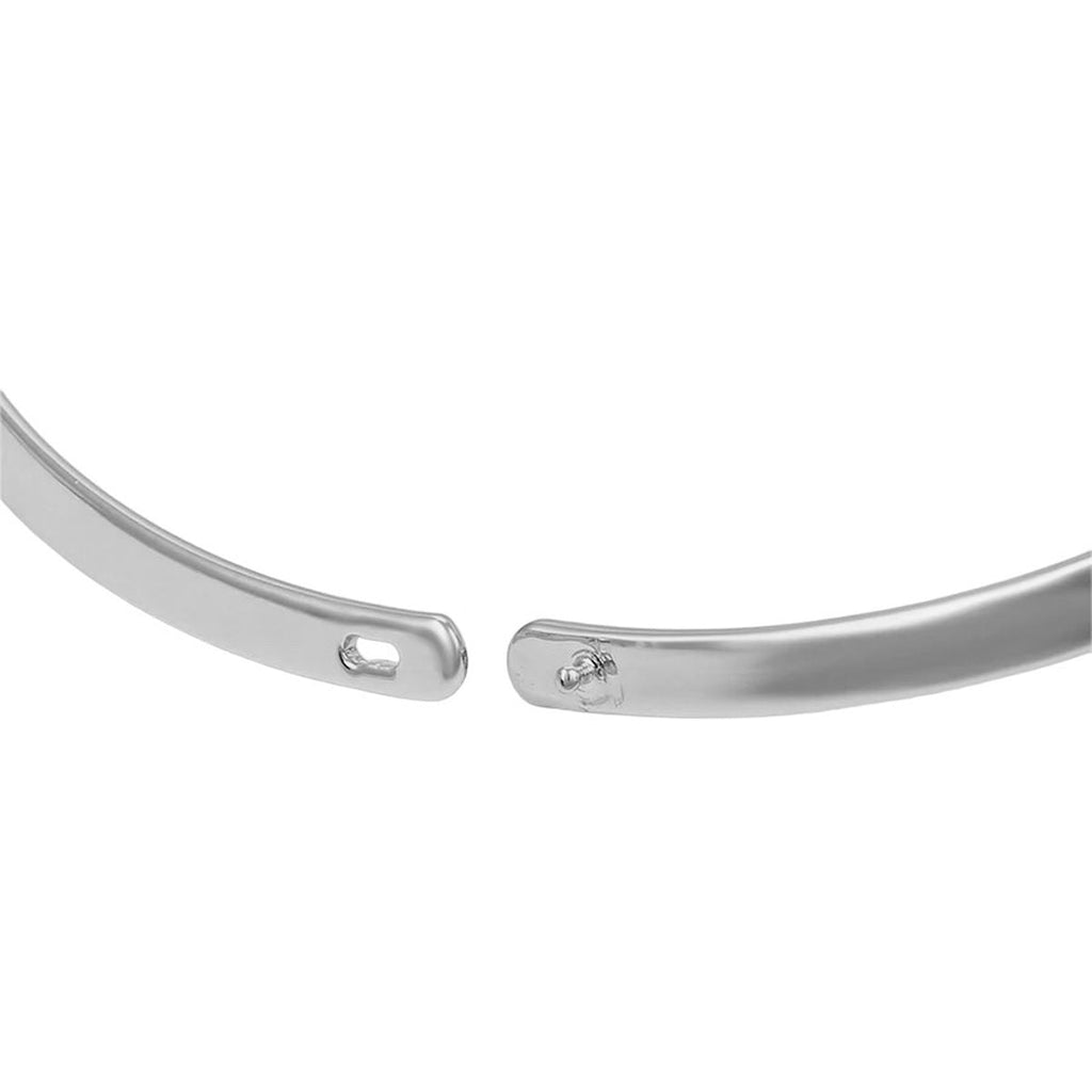 Round Silver Anti Tarnish Collar Hasli Necklace For Women Bulk