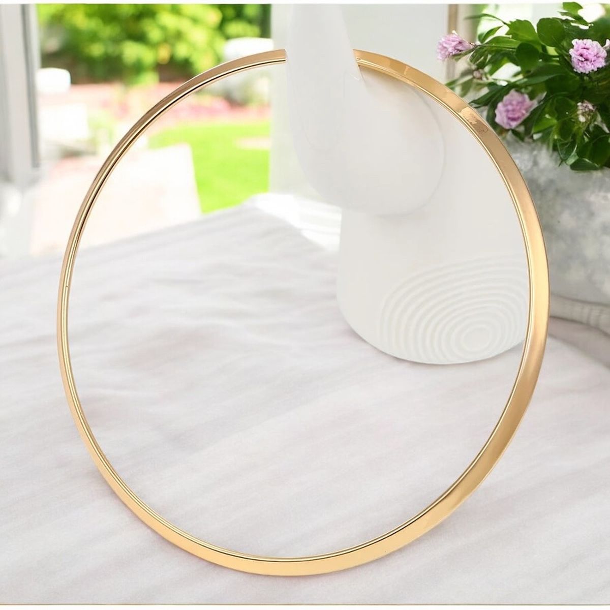 Round Silver Anti Tarnish Collar Hasli Necklace For Women Bulk