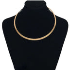 Round Silver Anti Tarnish Collar Hasli Necklace For Women Bulk