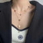 Clover Layer Stainless Steel 18K Gold Anti Tarnish Link Chain Y Necklace For Women