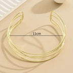 Cross Over 18K Gold Iron Collar Hasli Necklace For Women Bulk