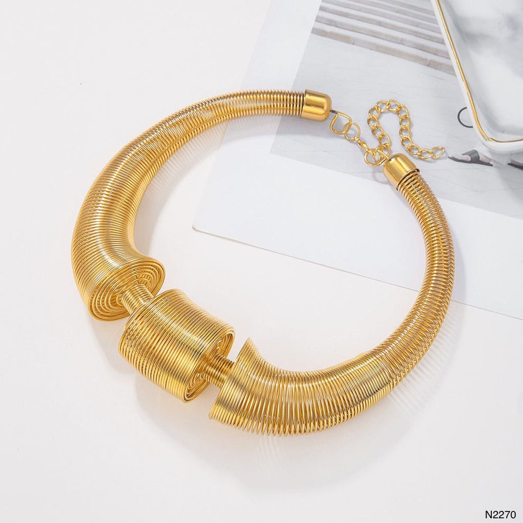 Bold Spring 18K Gold Iron Collar Hasli Statement Necklace Women Bulk
