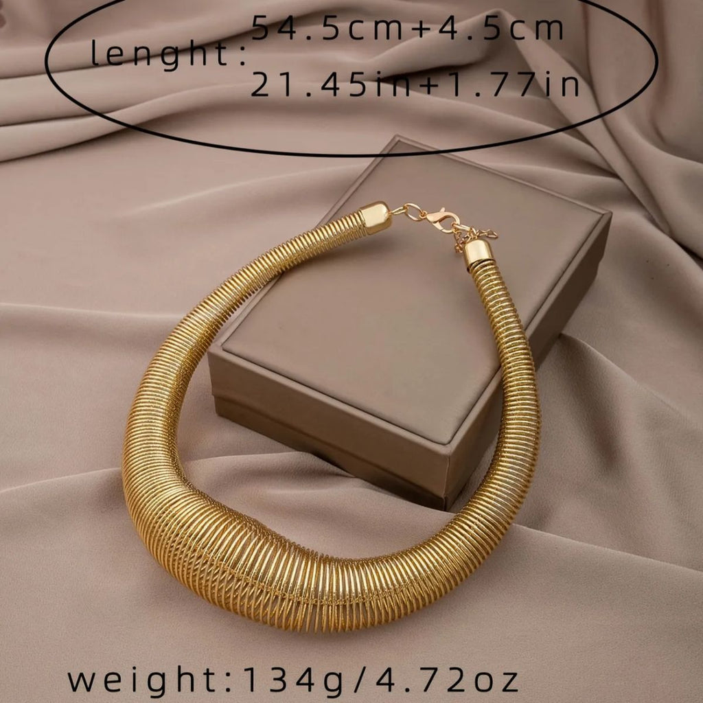 Spring 18K Gold Iron Collar Hasli Statement Necklace For Women Bulk