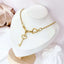 Key Heart 18K Gold Stainless Steel Necklace Pendant Chain Women Bulk