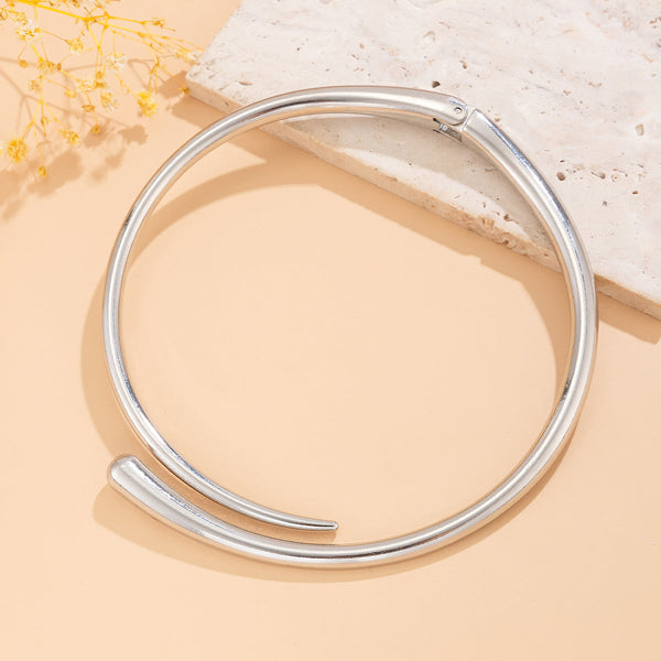 Pointy Silver Anti Tarnish Hasli Choker Necklace For Women Bulk Main image