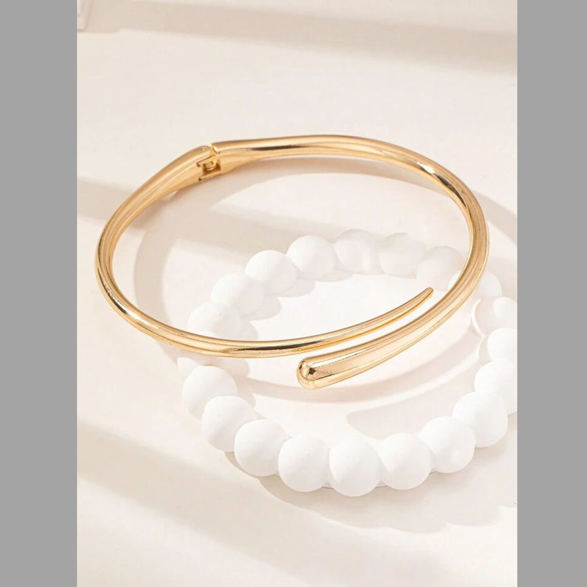 18K Gold Anti Tarnish Collar Hasli Necklace For Women