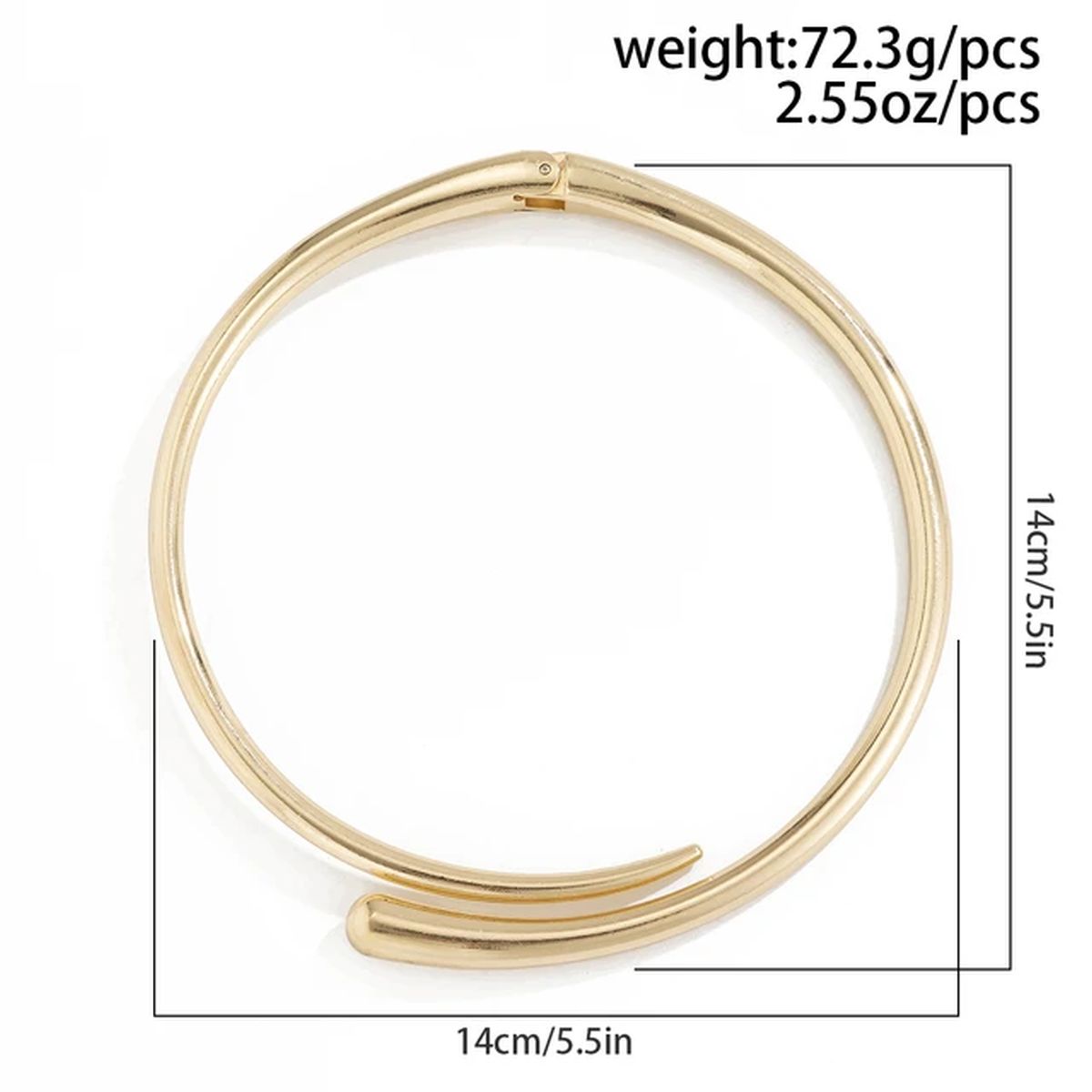 18K Gold Anti Tarnish Collar Hasli Necklace For Women