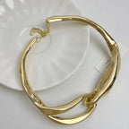 CZ 18K Gold Anti Tarnish Hasli Thick Choker Necklace For Women Bulk