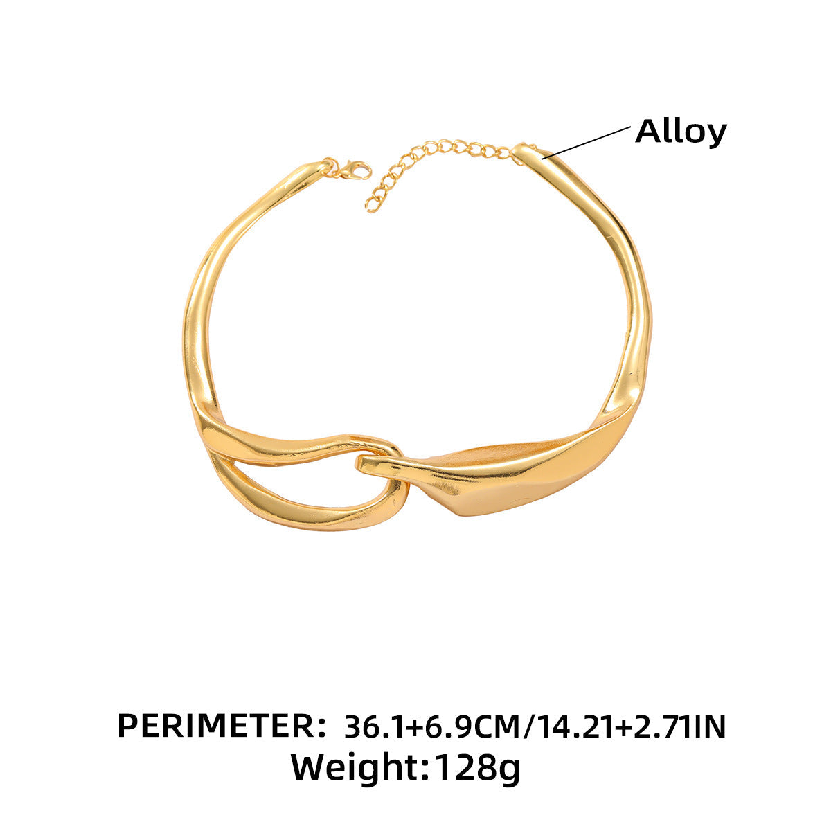 CZ 18K Gold Anti Tarnish Hasli Thick Choker Necklace For Women Bulk