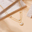Heart Pearl White 18K Gold Stainless Steel Anti Tarnish Dual Layer Necklace For Women